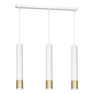 Candelabro suspenso NEST 3xGU10/8W/230V branco/dourado