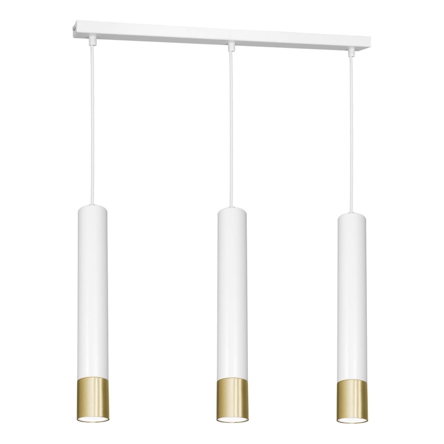 Candelabro suspenso NEST 3xGU10/8W/230V branco/dourado