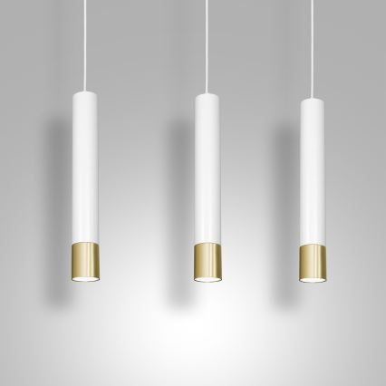 Candelabro suspenso NEST 3xGU10/8W/230V branco/dourado