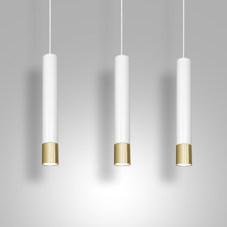 Candelabro suspenso NEST 3xGU10/8W/230V branco/dourado