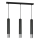 Candelabro suspenso NEST 3xGU10/8W/230V preto/cromado brilhante