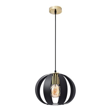Candelabro suspenso NEWTON 1xE27/15W/230V preto/dourado