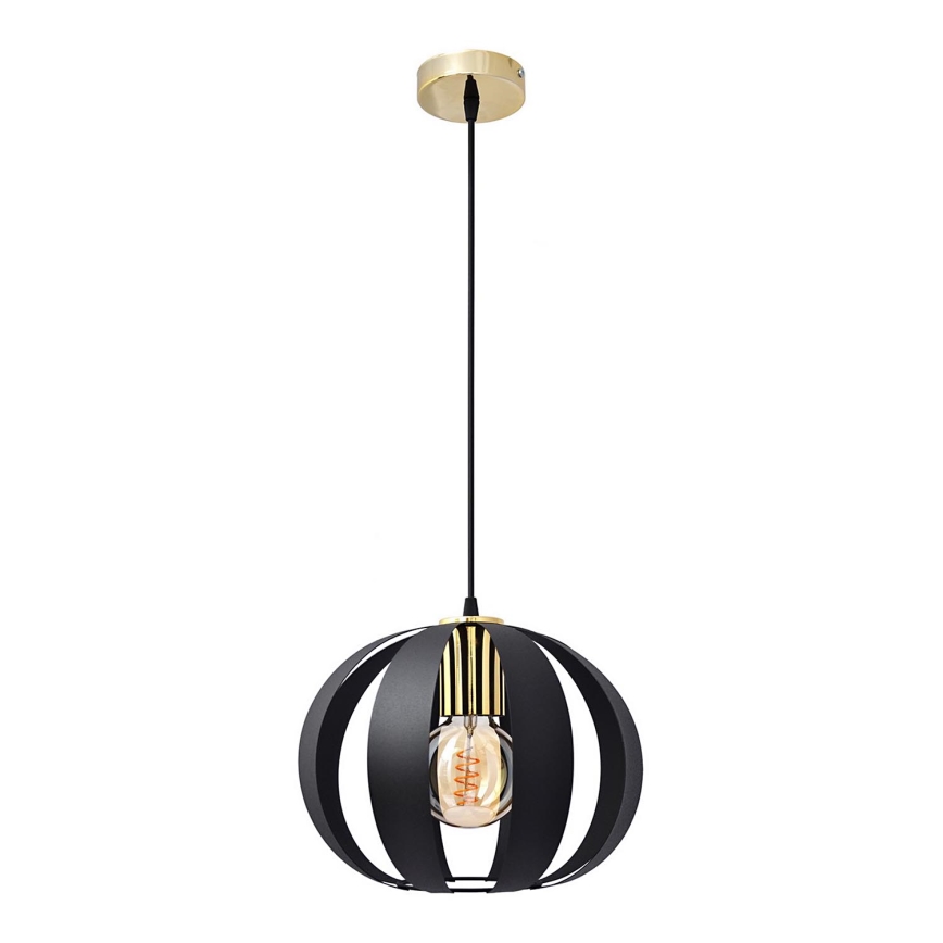 Candelabro suspenso NEWTON 1xE27/15W/230V preto/dourado