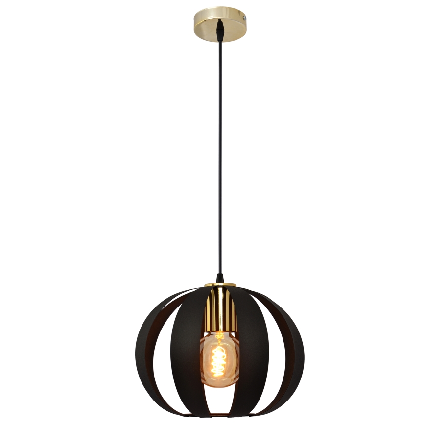 Candelabro suspenso NEWTON 1xE27/15W/230V preto/dourado
