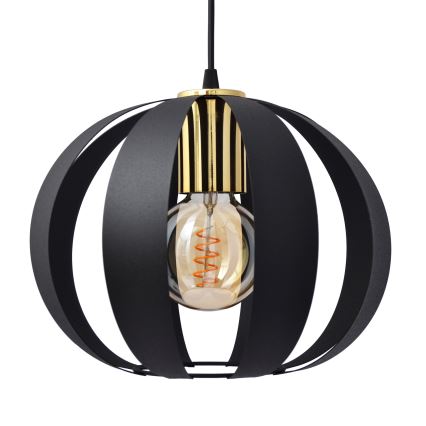 Candelabro suspenso NEWTON 1xE27/15W/230V preto/dourado