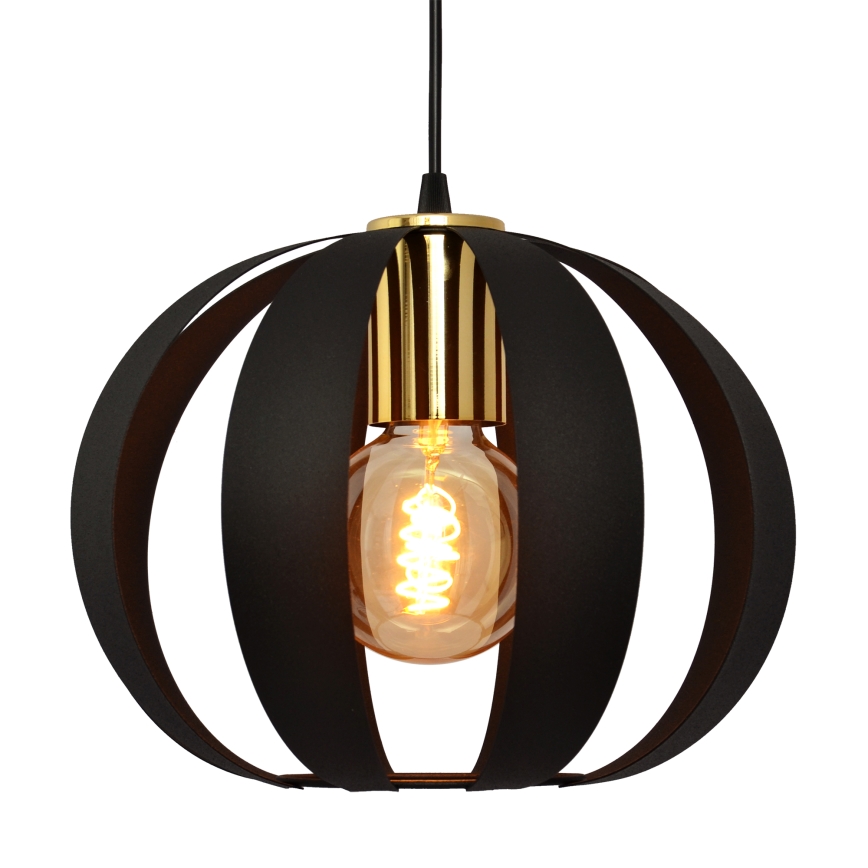 Candelabro suspenso NEWTON 3xE27/15W/230V preto/dourado