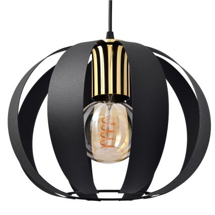 Candelabro suspenso NEWTON 3xE27/15W/230V preto/dourado
