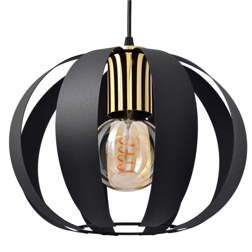 Candelabro suspenso NEWTON 3xE27/15W/230V preto/dourado