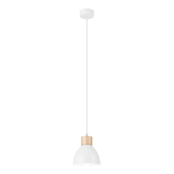 Candelabro suspenso NICO 1xE27/60W/230V branco/faia