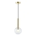 Candelabro suspenso NIKO 1xG9/9W/230V diâmetro 15 cm dourada