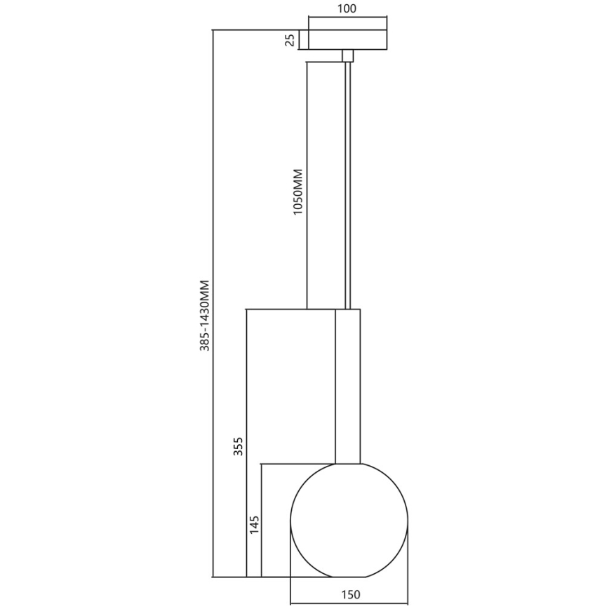 Candelabro suspenso NIKO 1xG9/9W/230V diâmetro 15 cm dourada