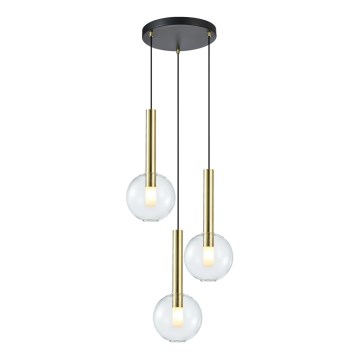 Candelabro suspenso NIKO 3xG9/9W/230V dourada