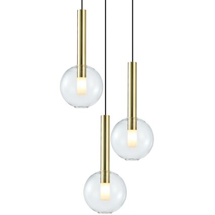Candelabro suspenso NIKO 3xG9/9W/230V dourada