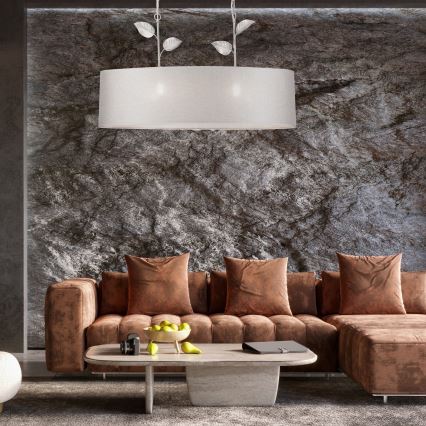 Candelabro suspenso NOEMI 2xE27/60W/230V prateado