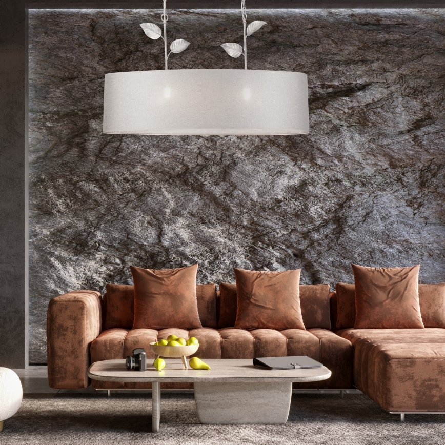 Candelabro suspenso NOEMI 2xE27/60W/230V prateado
