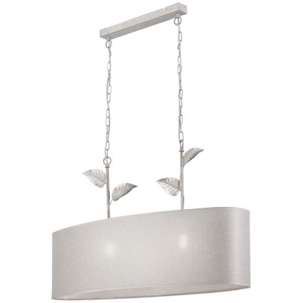 Candelabro suspenso NOEMI 2xE27/60W/230V prateado