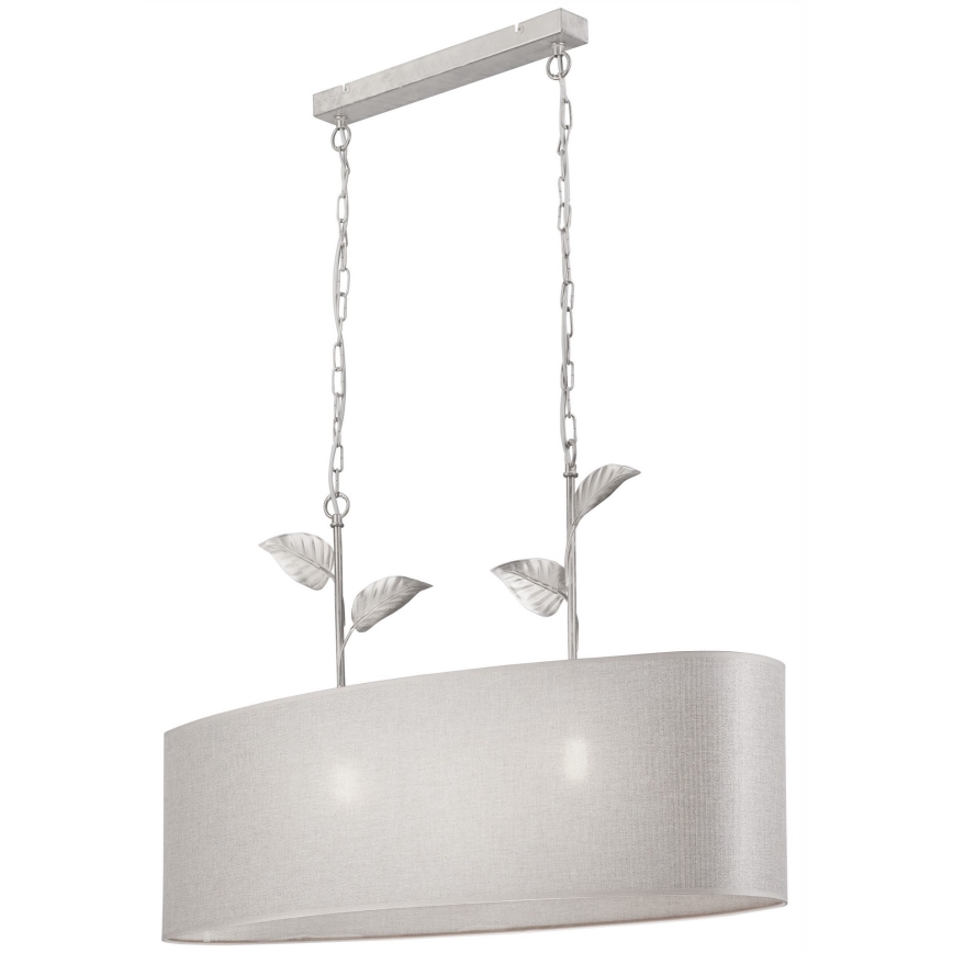 Candelabro suspenso NOEMI 2xE27/60W/230V prateado