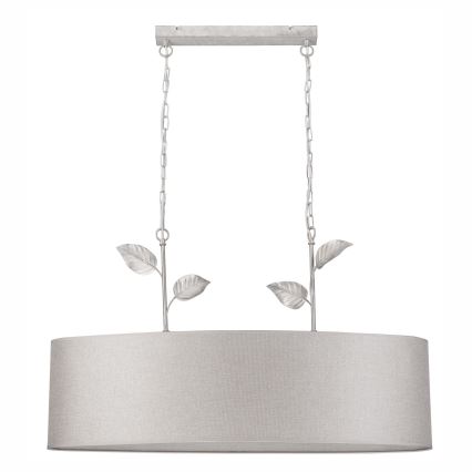 Candelabro suspenso NOEMI 2xE27/60W/230V prateado