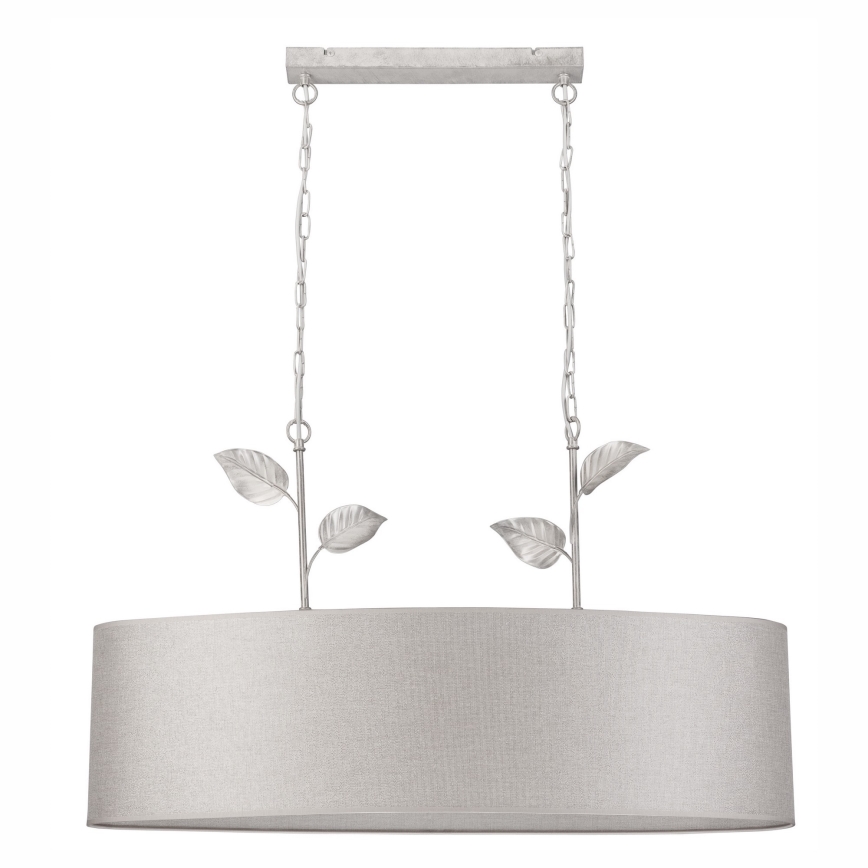 Candelabro suspenso NOEMI 2xE27/60W/230V prateado