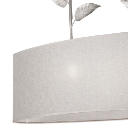 Candelabro suspenso NOEMI 2xE27/60W/230V prateado
