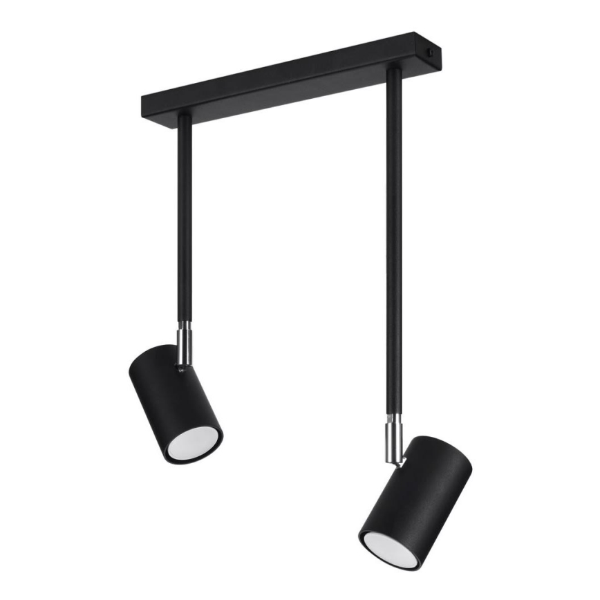 Candelabro suspenso NORANO 2xGU10/40W/230V preto