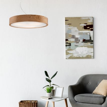 Candelabro suspenso OAK 3xE27/60W/230V carvalho ø 47,5 cm - FSC certificado