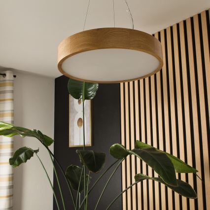 Candelabro suspenso OAK 3xE27/60W/230V carvalho ø 47,5 cm - FSC certificado