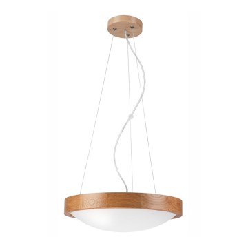 Candelabro suspenso OAK SLIM 2xE27/60W/230V ø 37 cm carvalho