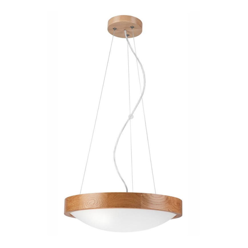 Candelabro suspenso OAK SLIM 2xE27/60W/230V ø 37 cm carvalho