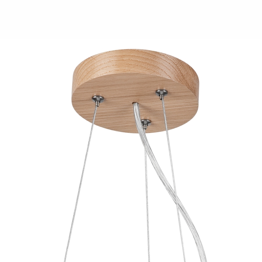 Candelabro suspenso OAK SLIM 2xE27/60W/230V ø 37 cm carvalho