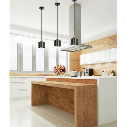 Candelabro suspenso OLENA 1xE27/60W/230V preto