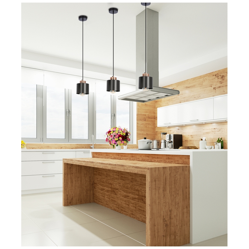 Candelabro suspenso OLENA 1xE27/60W/230V preto
