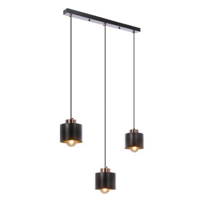 Candelabro suspenso OLENA 3xE27/60W/230V preto