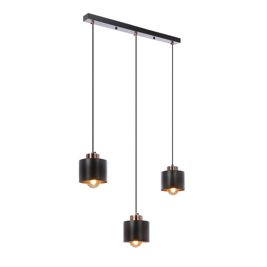 Candelabro suspenso OLENA 3xE27/60W/230V preto