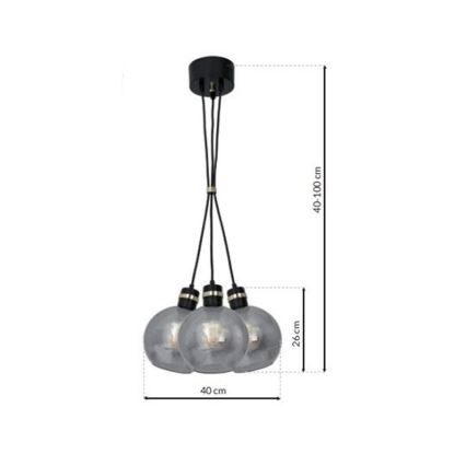 Candelabro suspenso OMEGA 3xE27/60W/230V