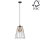 Candelabro suspenso ORAZIO 1xE27/60W/230V carvalho - certificado por FSC