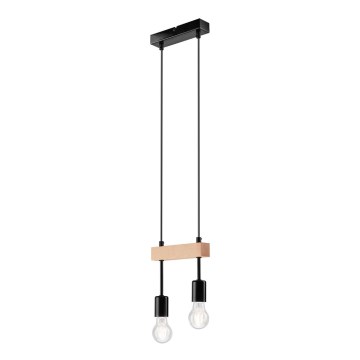 Candelabro suspenso ORAZIO 2xE27/60W/230V faia - FSC certificado