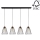 Candelabro suspenso ORAZIO 4xE27/60W/230V carvalho - certificado por FSC