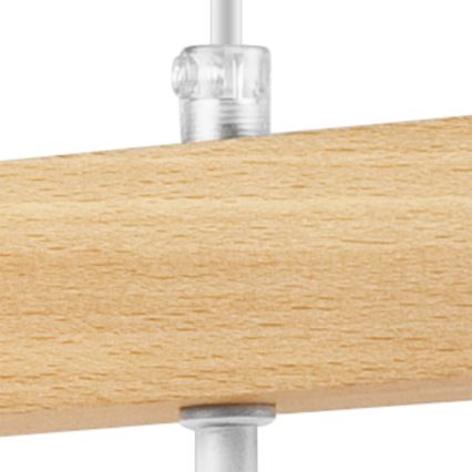 Candelabro suspenso ORAZIO 4xE27/60W/230V faia - FSC certificado