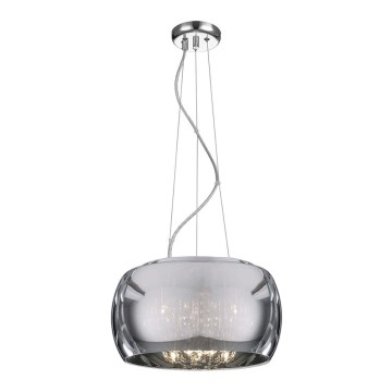 Candelabro suspenso ORCHIDE 5xG9/3W/230V cromado brilhante