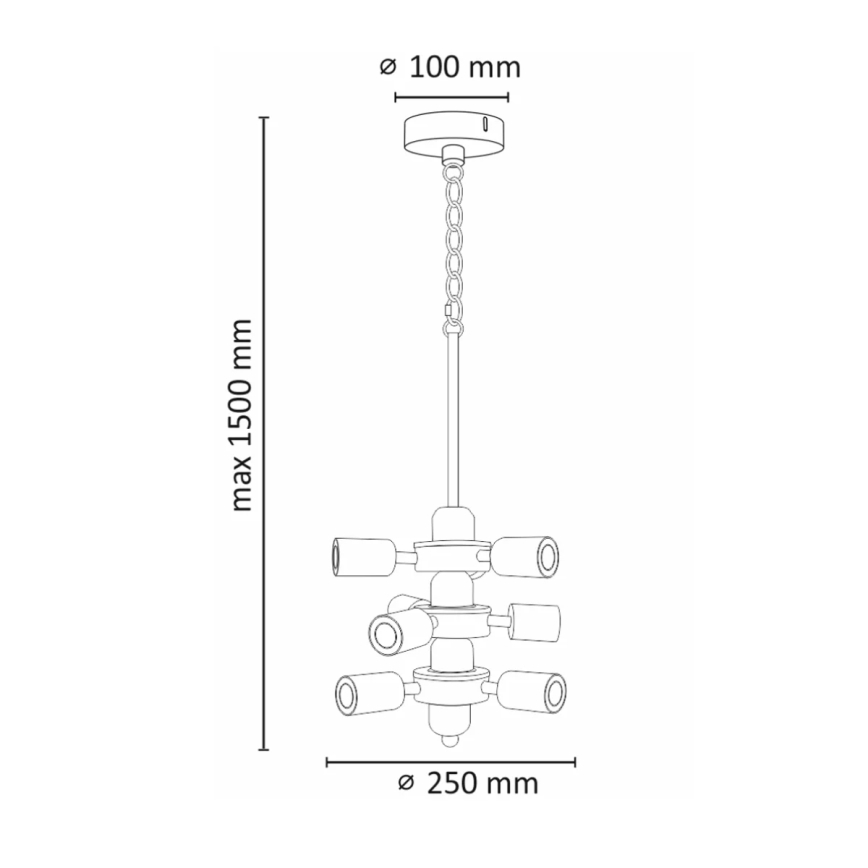 Candelabro suspenso OREBRO 9xE27/10W/230V