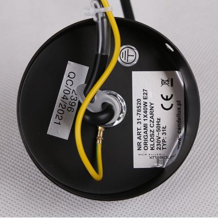 Candelabro suspenso ORIGAMI 1xE27/40W/230V