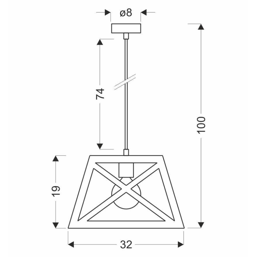 Candelabro suspenso ORIGAMI 1xE27/40W/230V