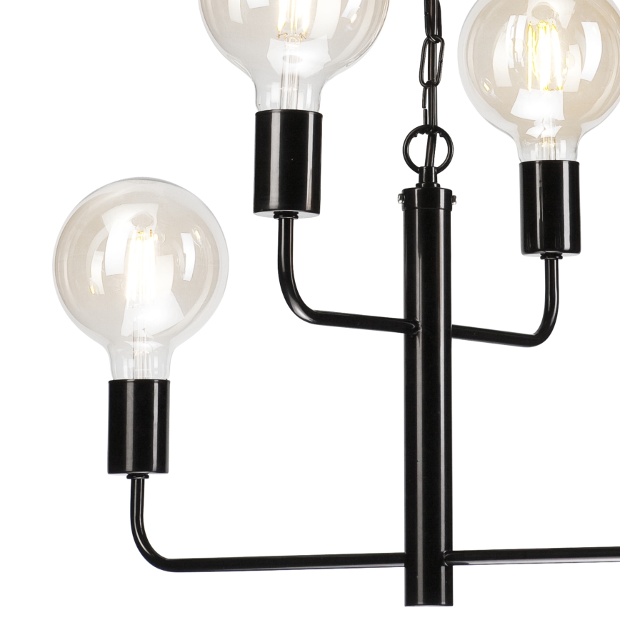 Candelabro suspenso ORLANDO 4xE27/60W/230V preto