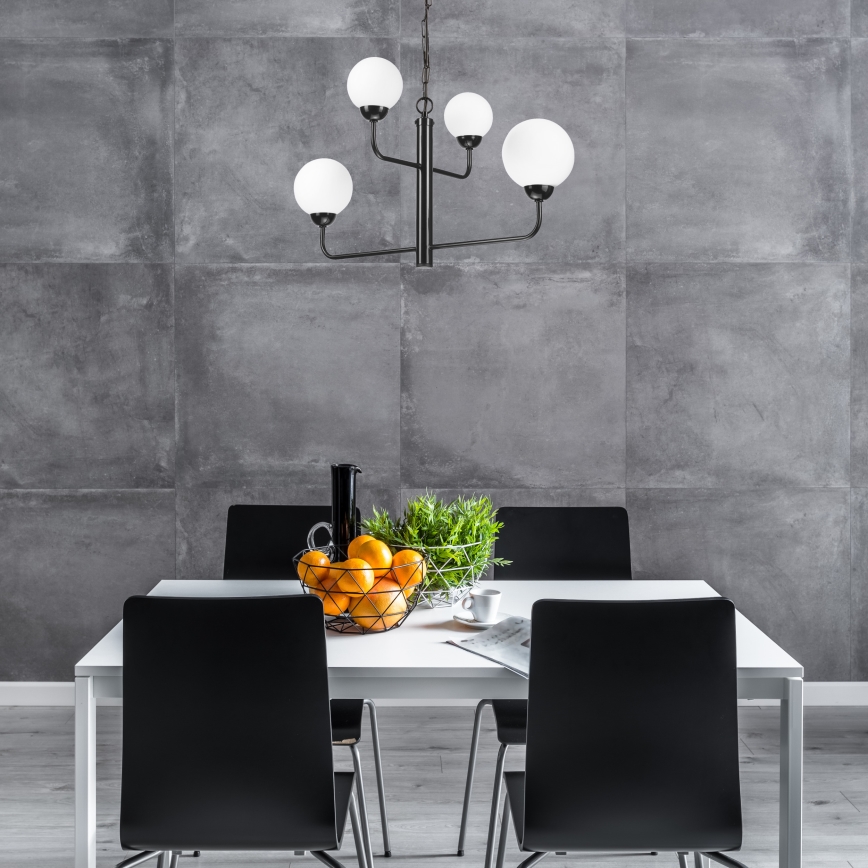 Candelabro suspenso OSCAR 4xG9/5W/230V preto
