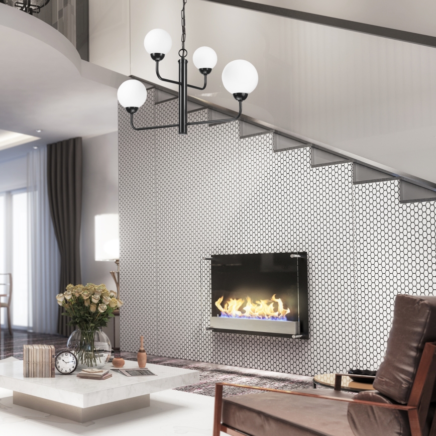 Candelabro suspenso OSCAR 4xG9/5W/230V preto