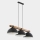 Candelabro suspenso OSLO 3xE27/60W/230V preto/madeira