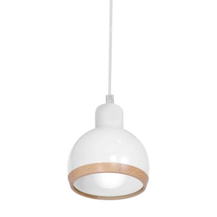 Candelabro suspenso OVAL 1xE27/60W/230V branco