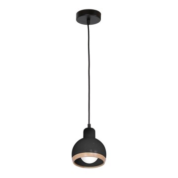 Candelabro suspenso OVAL 1xE27/60W/230V preto