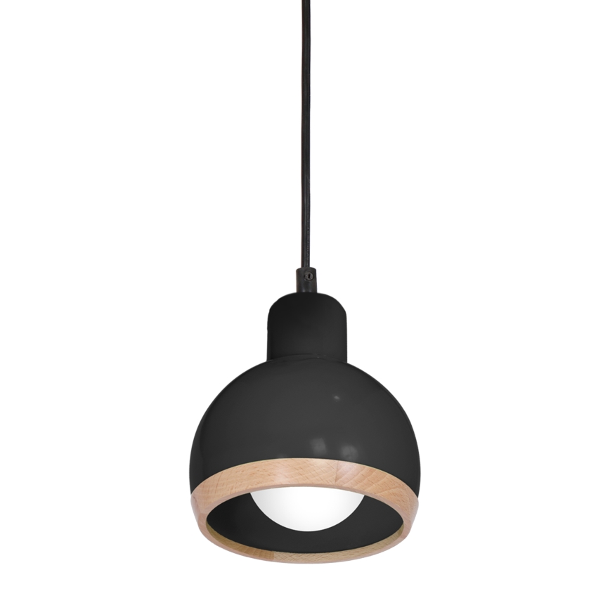 Candelabro suspenso OVAL 1xE27/60W/230V preto